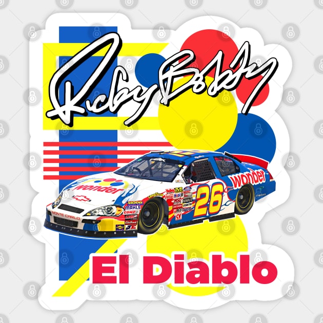 Ricky Bobby Car // Ricky Bobby El Diablo SHAKE AND BAKE Sticker by darklordpug